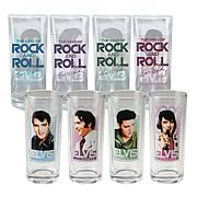 Elvis Presley King of Rock and Roll Glasses 4-Pack